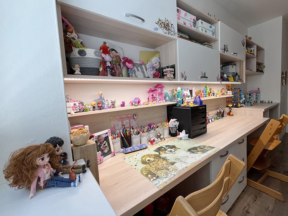 Návrh interiéru - Z ložnice pokoj pro sestřičku a brášku (Jana Krejčí)